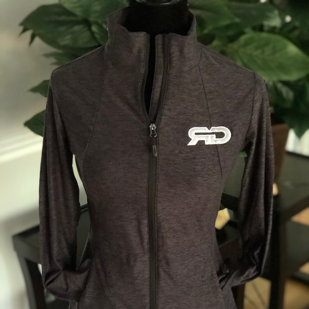 Charcoal Gray Full Zip Track Jacket